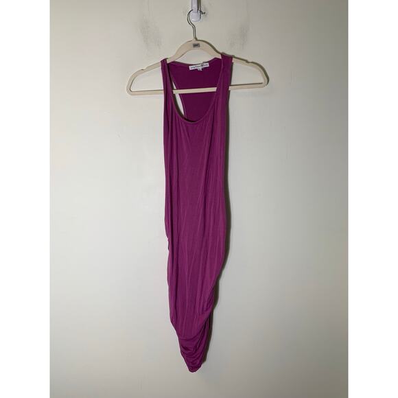 Young Fabulous & Broke Dresses & Skirts - Young Fabulous and Broke Purple Sleeveless Ruched Body Con Midi Dress Sz S
